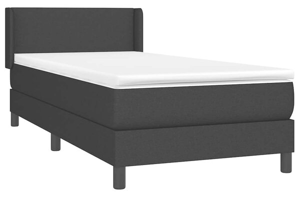 Box spring postel s matrací černá 80 x 200 cm textil 3129507