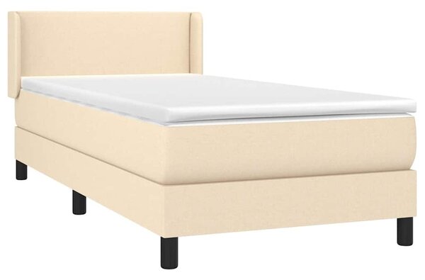 Box spring postel s matrací krémová 80 x 200 cm textil 3129510