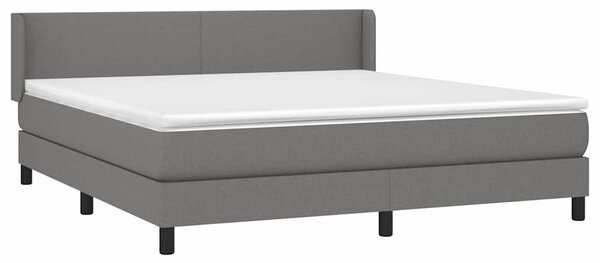 Box spring postel s matrací tmavě šedá 160x200 cm textil 3129562