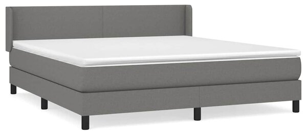 Box spring postel s matrací tmavě šedá 160x200 cm textil 3129562