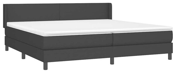 Box spring postel s matrací černá 200x200 cm textil 3129579