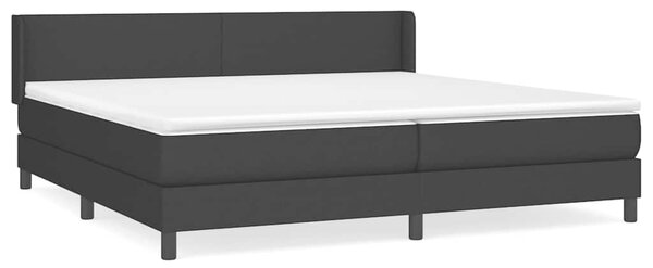 Box spring postel s matrací černá 200x200 cm textil 3129579
