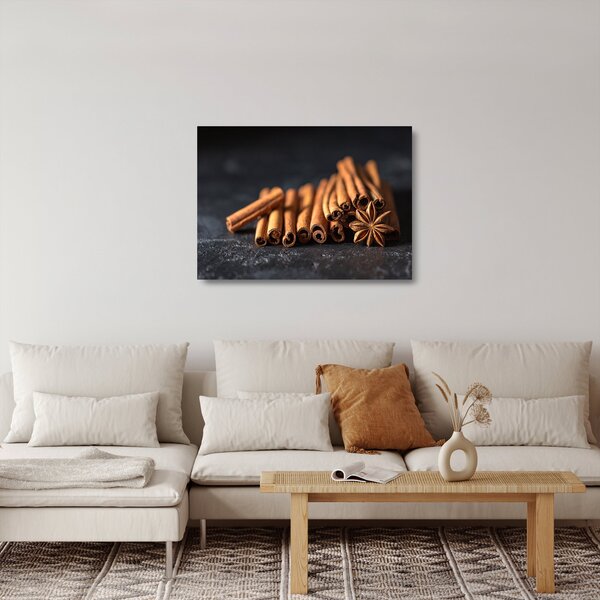Skleněný obraz skořice (70x50 cm)