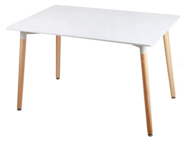 Bílý jídelní stůl BERGEN 140x80 cm
