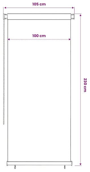 Venkovní roleta 65 (Š) x 230 (V) cm hnědá HDPE 312978