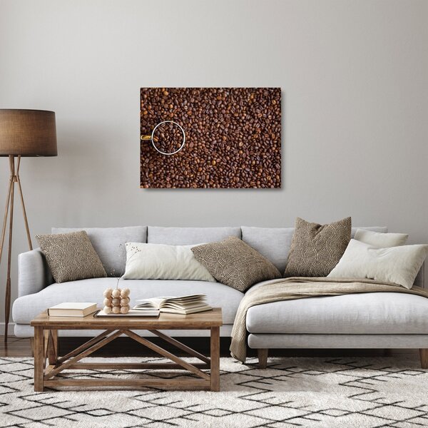 Skleněný obraz - kávové zrna (70x50 cm)