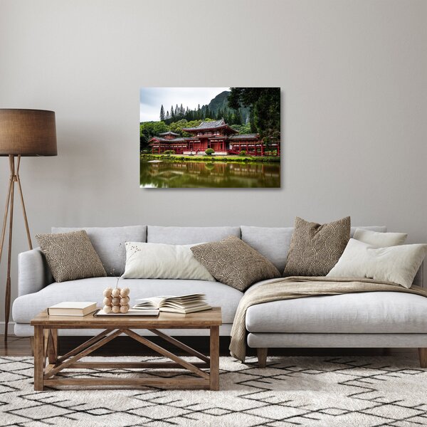 Skleněný obraz - čínská architektura (70x50 cm)