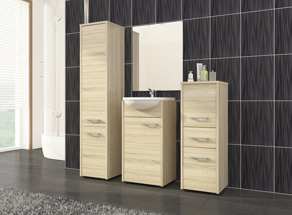 Ak furniture Koupelnová skříňka Fin I 30 cm dub sonoma
