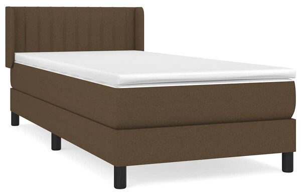 Box spring postel s matrací tmavě hnědá 80x200 cm textil 3129828