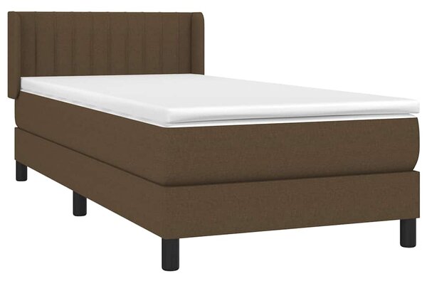 Box spring postel s matrací tmavě hnědá 80x200 cm textil 3129828