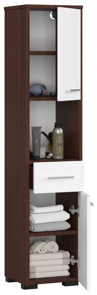 Ak furniture Koupelnová skříňka Fin II 30 cm venge/bílá