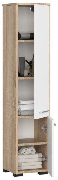 Ak furniture Koupelnová skříňka Fin I 30 cm sonoma/bílá