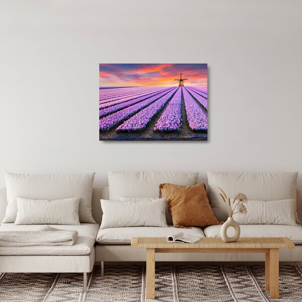 Skleněný obraz - květinová farma (70x50 cm)