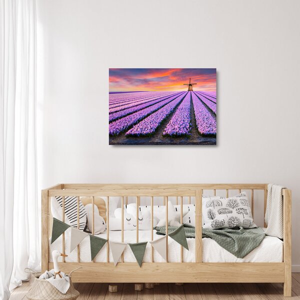 Skleněný obraz - květinová farma (70x50 cm)