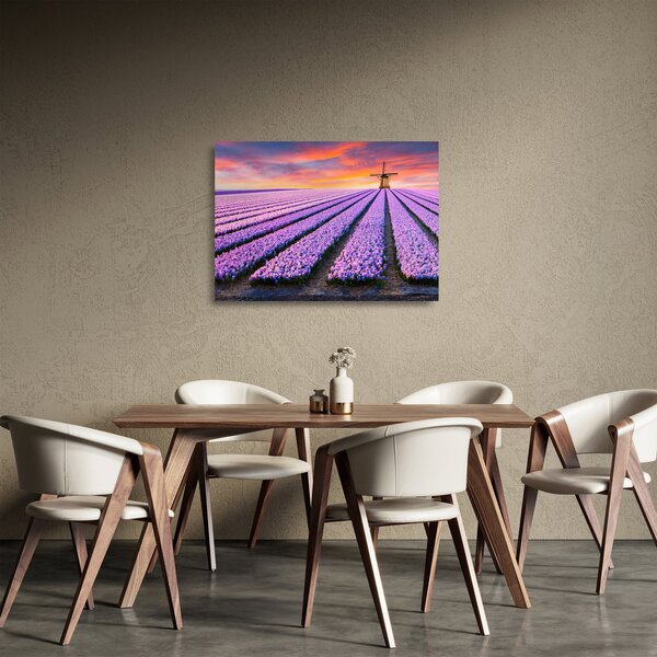 Skleněný obraz - květinová farma (70x50 cm)