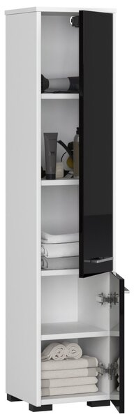Ak furniture Koupelnová skříňka Fin I 30 cm bílá/černá lesk
