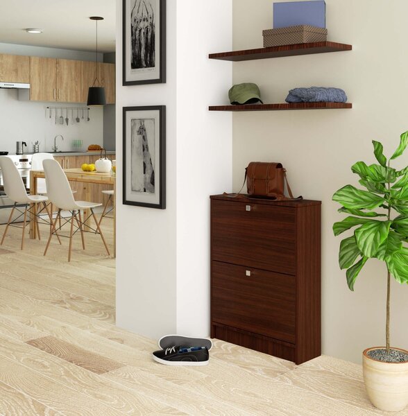 Ak furniture Botník Marienne 60 cm wenge