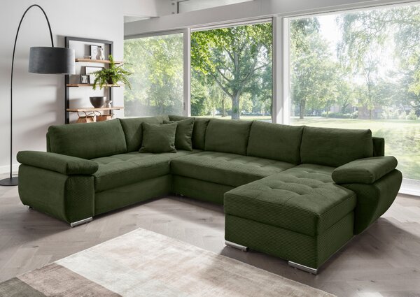 SEDACÍ SOUPRAVA, textil, tmavě zelená P & B - Sedací soupravy, Online Only
