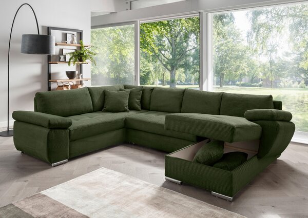 SEDACÍ SOUPRAVA, textil, tmavě zelená P & B - Sedací soupravy, Online Only