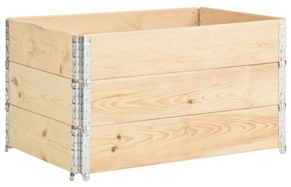 Vyvýšené záhony 3 ks 50 x 100 cm masivní borové dřevo