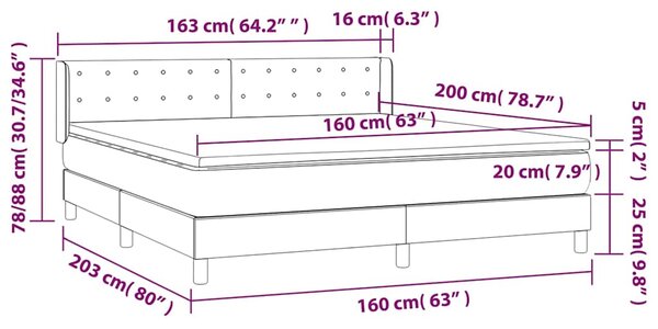 Box spring postel s matrací bílá 160x200 cm umělá kůže 3130788