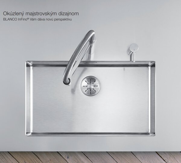 Blanco Subline 320-U, silgranitový dřez pod pracovní desku 350x460x190 mm, 1-komorový, šedá vulkán, BLA-527343