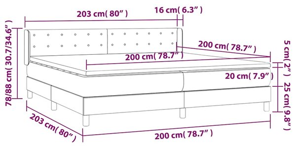 Box spring postel s matrací cappuccino 200 x 200 cm umělá kůže 3130804