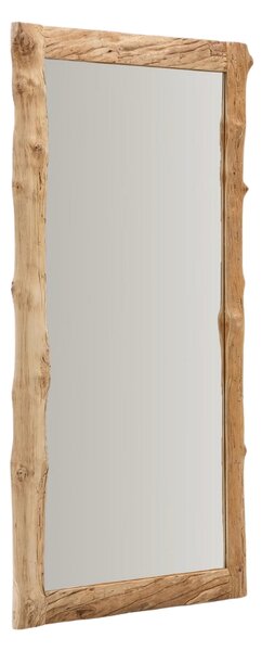 Kave Home Dřevěné závěsné zrcadlo Ibro 200 x 105 cm