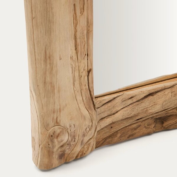 Kave Home Dřevěné závěsné zrcadlo Ibro 200 x 105 cm