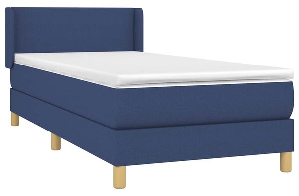 Box spring postel s matrací modrá 80x200 cm textil 3130071