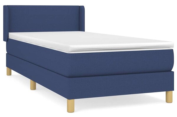 Box spring postel s matrací modrá 80x200 cm textil 3130071