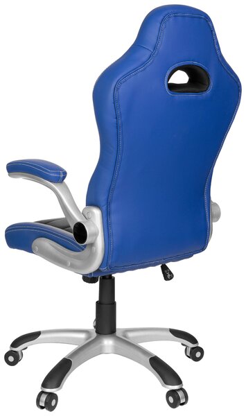 HERNÍ ŽIDLE, vzhled kůže, modrá, černá, bílá MID.YOU - Online Only kancelářské židle, Online Only