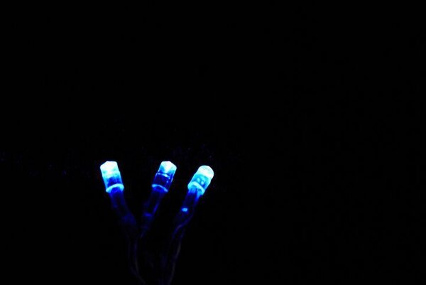 Vánoční LED řetěz 3 m, 30 diod, modrý