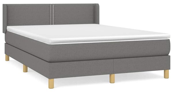 Box spring postel s matrací tmavě šedá 140x200 cm textil 3130194