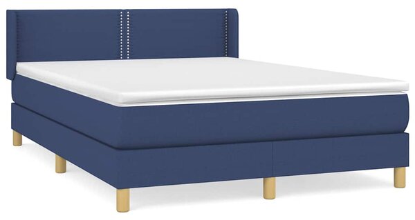 Box spring postel s matrací modrá 140x200 cm textil 3130199