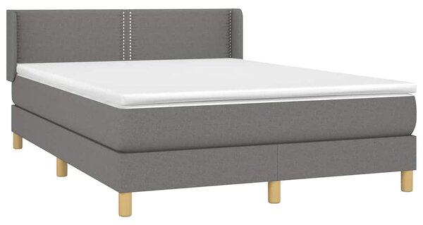 Box spring postel s matrací tmavě šedá 140x200 cm textil 3130194