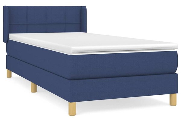 Box spring postel s matrací modrá 80x200 cm textil 3130231