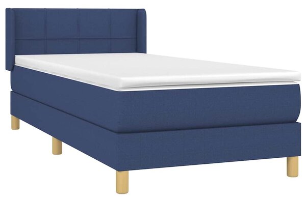 Box spring postel s matrací modrá 80x200 cm textil 3130231