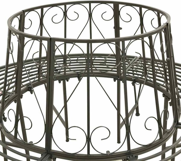 Zahradní lavice kolem stromu 160 cm ocel 313033