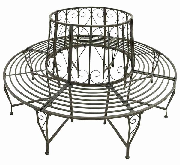 Zahradní lavice kolem stromu 160 cm ocel 313033