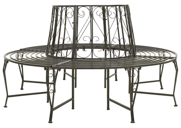 Zahradní lavice kolem stromu 160 cm ocel 313033