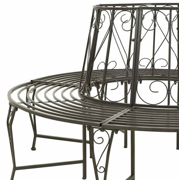 Zahradní lavice kolem stromu 160 cm ocel 313033