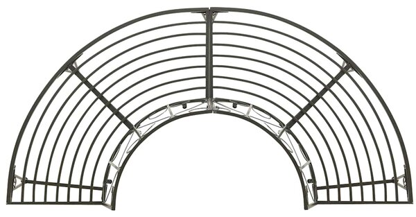 Polokruhová zahradní lavice kolem stromu 160 cm ocel 313034