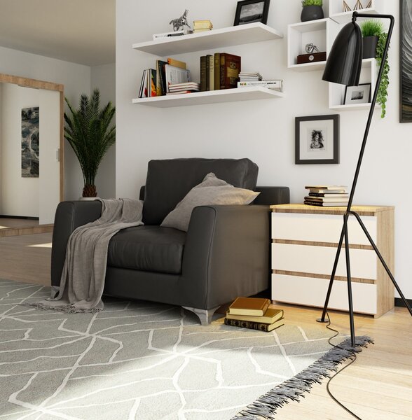 Ak furniture Komoda CL3 60 cm dub sonoma/bílá