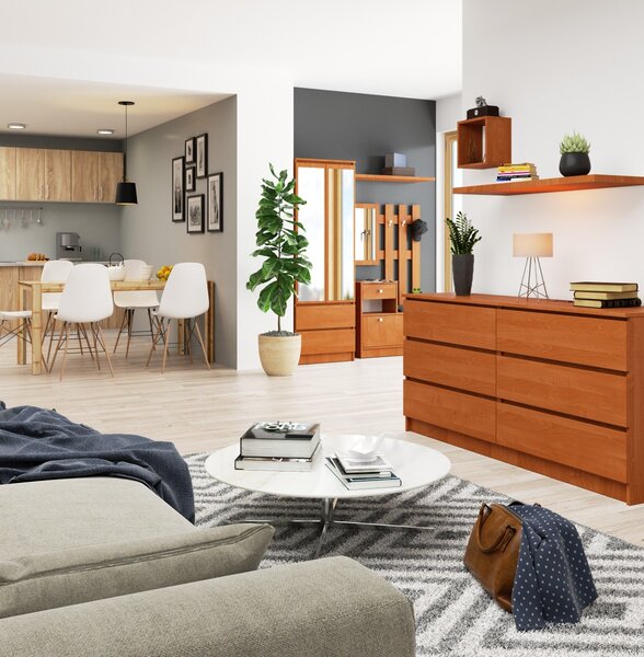 Ak furniture Komoda Rollo V 160 cm olše