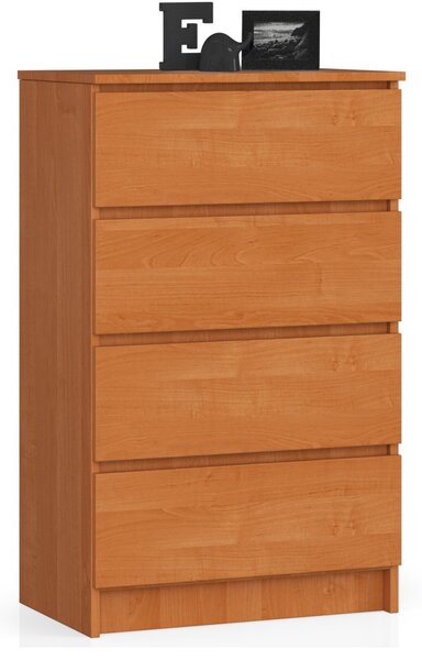 Ak furniture Komoda Kuba 60 cm - 4 šuplíky olše