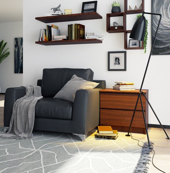 Ak furniture Komoda Kuba 60 cm - 2 šuplíky wenge