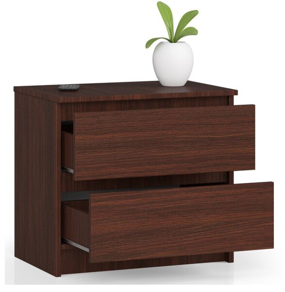 Ak furniture Komoda Kuba 60 cm - 2 šuplíky wenge