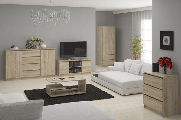 Ak furniture Komoda Rollo X 138,4 cm dub sonoma