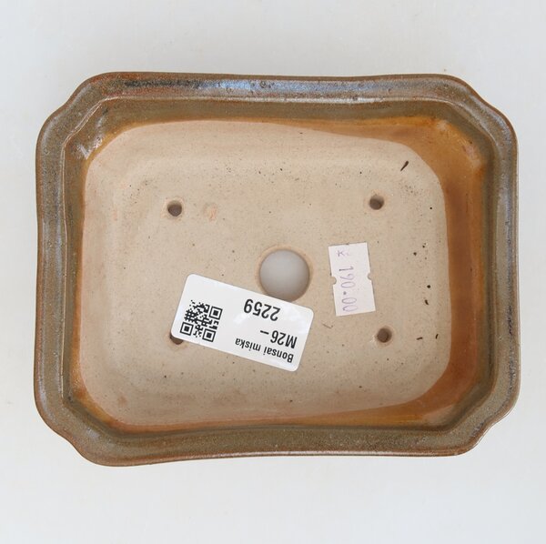 E-bonsai Keramická bonsai miska 13 x 10,5 x 4,5 cm hnědá